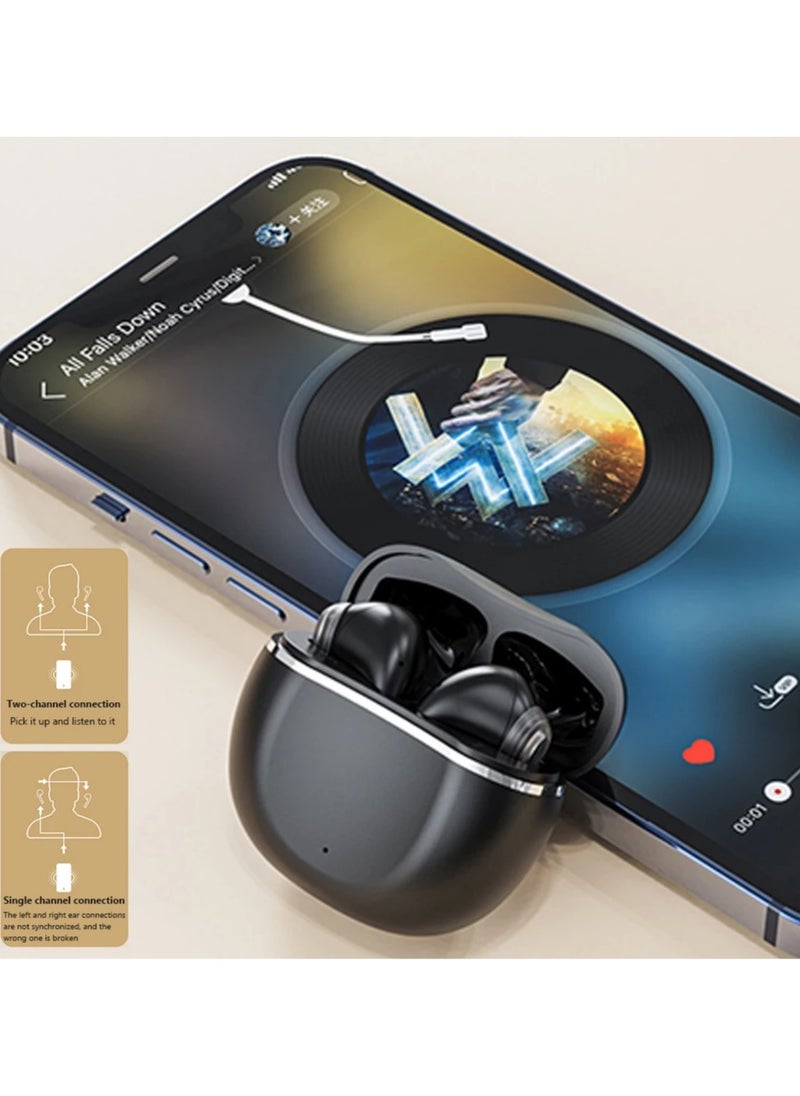 JBLTM Wireless Ear Buds, Earbuds Bluetooth 5.3 Headphones, HiFi Stereo Sound Waterproof in-Ear Earphones with ENC Dual Mic Noise Cancelling Earbud for iPhone/Samsung/Android Sports Workout-Black  - Image 4