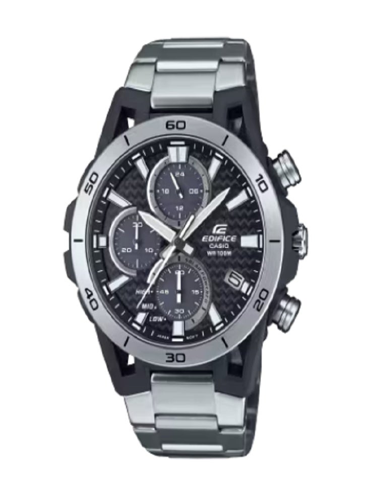 Casio Edifice Men's Chronograph Watch – Stainless Steel Band, 100M Water Resistant, Sporty Analog Display (Model: EFR-573HG-1AV) - Image 1