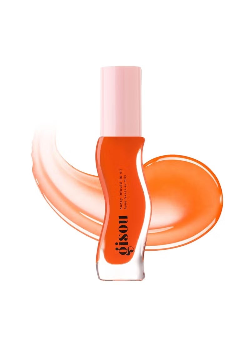 Gisou Honey-flavored moisturizing lip gloss, a deliciously hydrating lip moisturizer, high quality, glossy color finish, sheer coral, mango fruit scent, 8 ml - Image 1