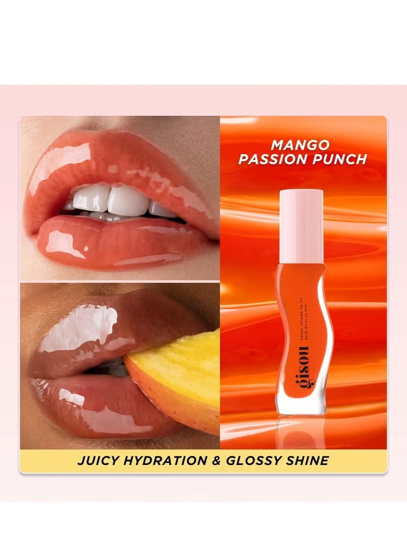 Gisou Honey-flavored moisturizing lip gloss, a deliciously hydrating lip moisturizer, high quality, glossy color finish, sheer coral, mango fruit scent, 8 ml - Image 4