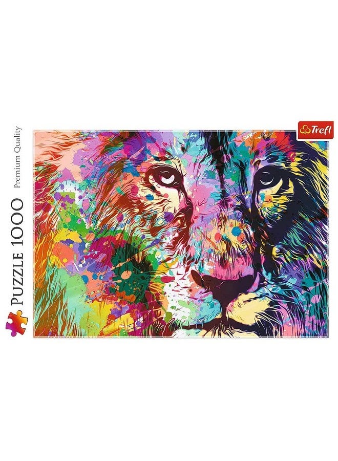Trefl Colorful Lion 1000 Piece Jigsaw Puzzle Red 27"x19" Print, DIY Puzzle, Creative Fun, Classic Puzzle for Adults and Children from 12 Years Old - Image 4