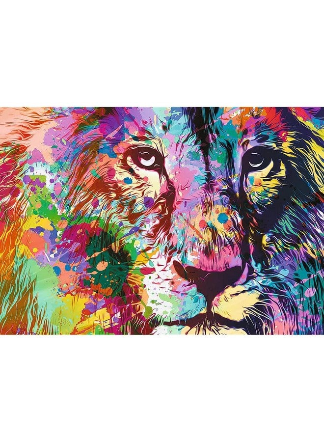 Trefl Colorful Lion 1000 Piece Jigsaw Puzzle Red 27"x19" Print, DIY Puzzle, Creative Fun, Classic Puzzle for Adults and Children from 12 Years Old - Image 2