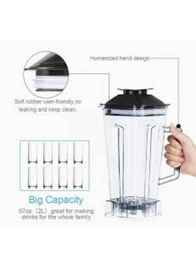 SILVER CREST Heavy Duty Blender 4500 Watts – 2.5L + 1L Jar Professional Blender & Juicer for Home and Commercial Use – Powerful Food Processor for Ice Crushing, Smoothies, Juices, Shakes, and Mixing – High-Speed Countertop Blender with Multiple Speed Settings, Durable Motor, and Stainless Steel Blades – Includes Large & Small Jars for Versatile Kitchen Use - Image 5