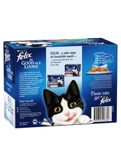 Purina Felix Adult As Good as it Looks Ocean Menus in Jelly Wet Cat Food White 12 x 85grams  - Image 2