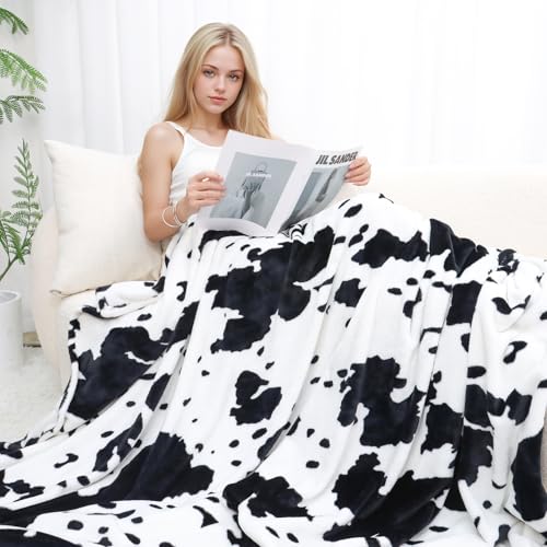 SEEGU Black and White Throw Blanket, Soft Warm Cozy Blanket Throw for Car Seat Stroller Travel, Home Room Bedroom Decor for All Seasons, Birthday Gifts for Girls Boys 40"x50" - Image 2
