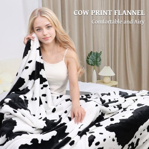 SEEGU Black and White Throw Blanket, Soft Warm Cozy Blanket Throw for Car Seat Stroller Travel, Home Room Bedroom Decor for All Seasons, Birthday Gifts for Girls Boys 40"x50" - Image 4
