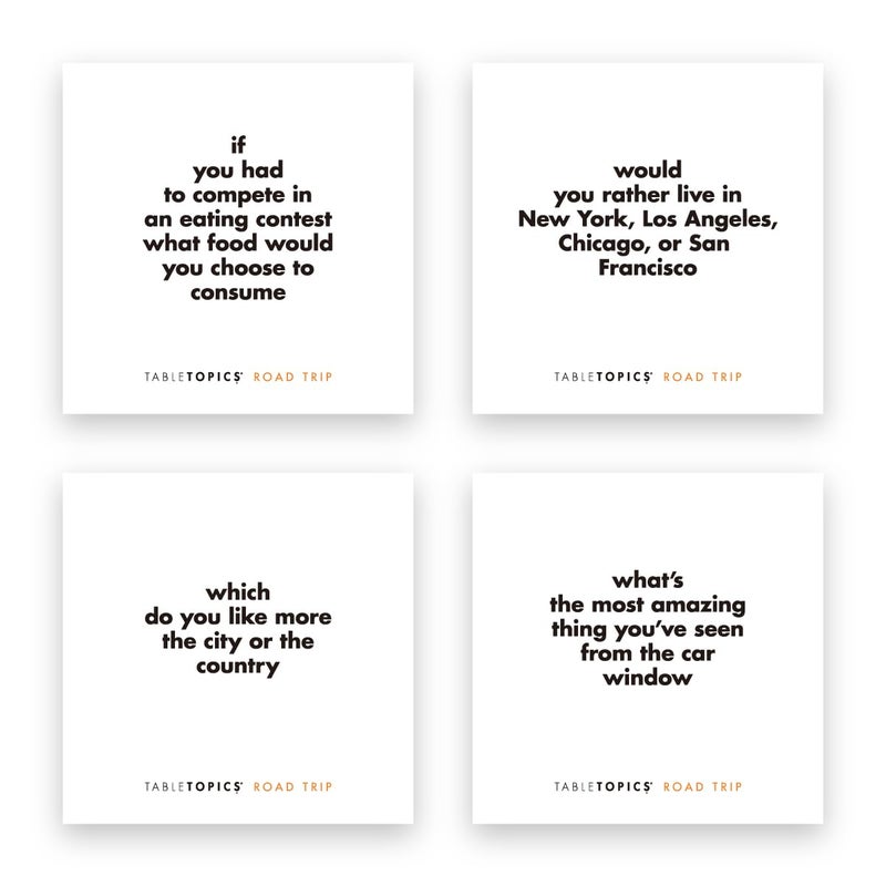 TableTopics Road Trip to Go - 40 Conversation Cards for Kids and Families in The Car, Game for Fun & Connection During Travel, Delightful Stocking Stuffer - Image 4