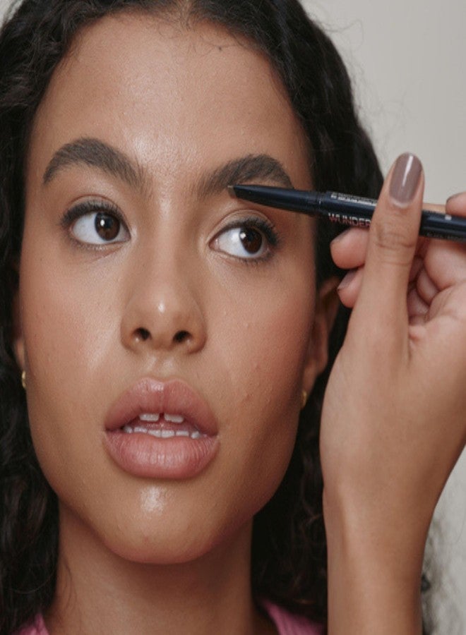 وندر برو قلم تحديد الحواجب Wunderbrow Dual Precision، قلم تحديد الحواجب برأس مائل ورأس دقيق للغاية، لون بني داكن - Image 3