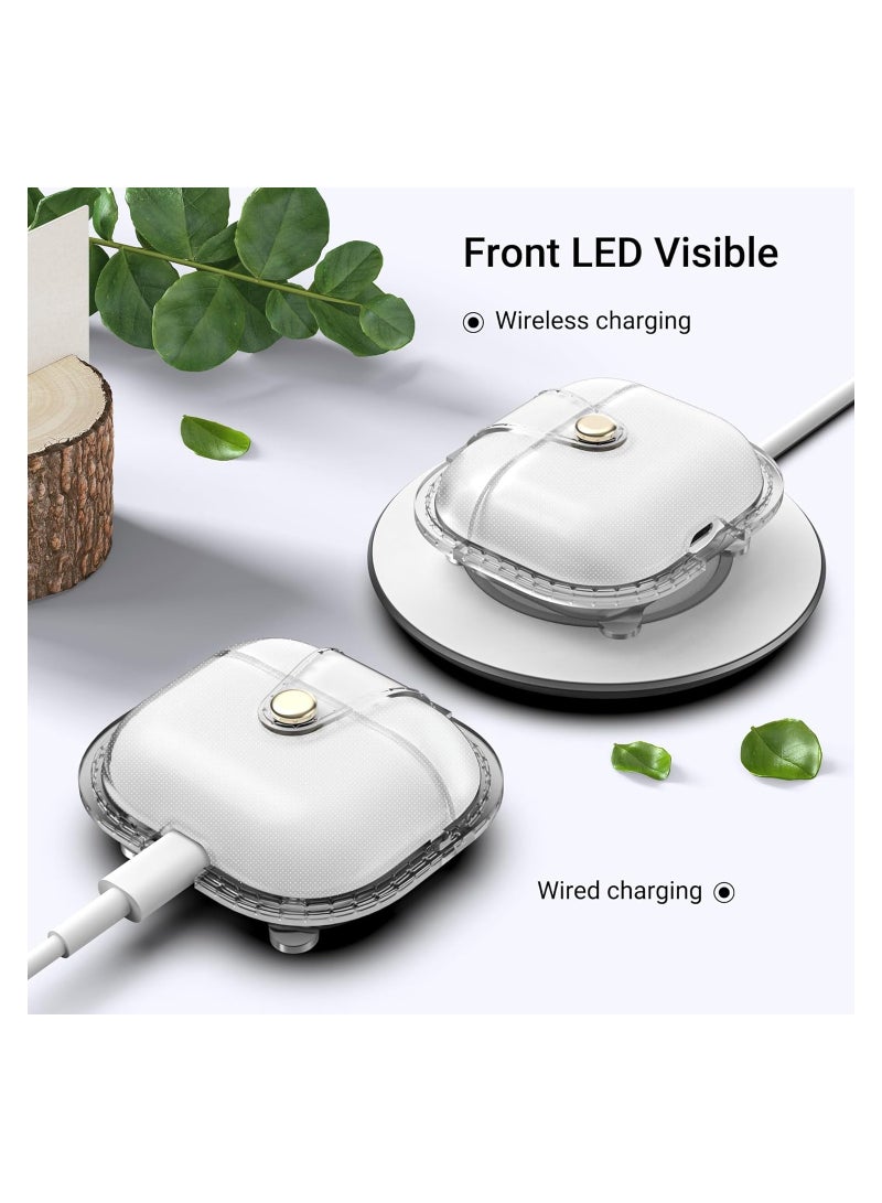 Zikra AirPods 3 Case Cover Soft Protective Cover with Keychain Built-in Magnets for MagSafe Charging Soft TPU Metal Snap Closure Portable Cover with Keychain for AirPods 3rd Generation 2021 - Image 5