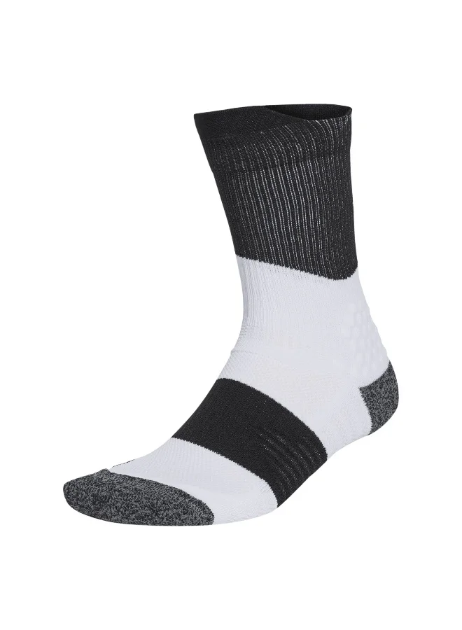 Adidas Runxboost Sock White Running Socks For Unisex 2 - 3.5
