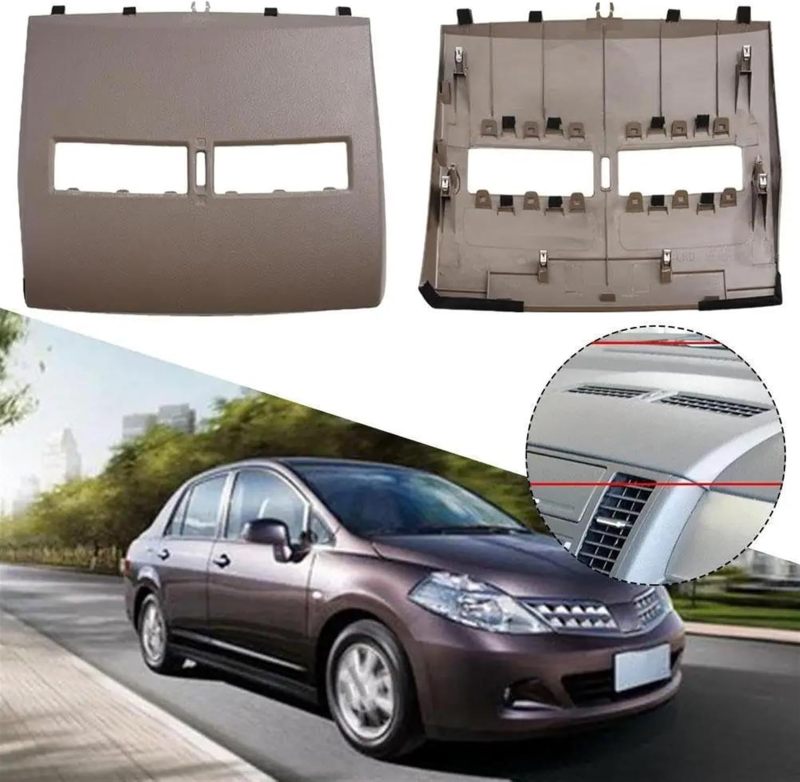Car Air Vent Cover: Black 1X Plate, Exquisite Craftsmanship, Easy Installation - Stable Performance Dashboard Vent Cover for Nissan Tiida Daily Commute, Road Travel - Image 4