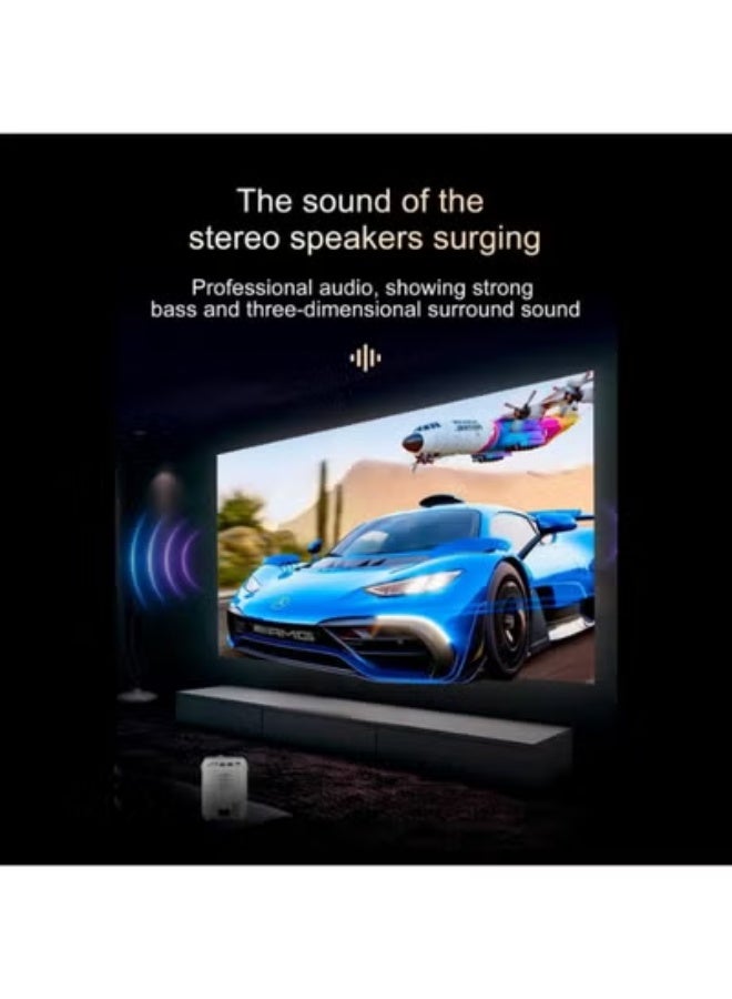 ELTRAZONE Video Game Projector – 2X Wireless Game Controllers, Android 9.0 Smart Projector with Wi-Fi 2.4/5G, HDMI/USB/Audio Support, Screen Mirroring, 4K Ultra HD Compatible, 1080P Real Physical Resolution, 3GB+64GB Storage, Home Entertainment Black for Gaming, Movies, and Streaming in UAE - Image 5