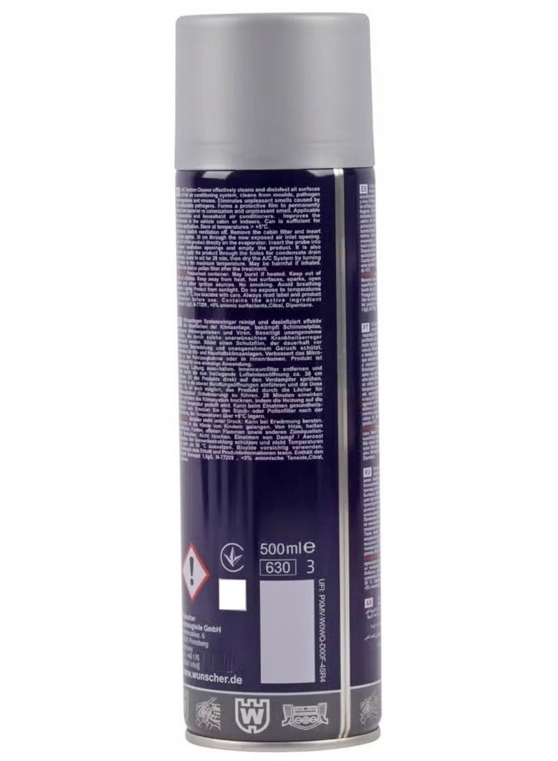 Wunscher Ac System Cleaner Spray W-7161 500 ML - Image 2