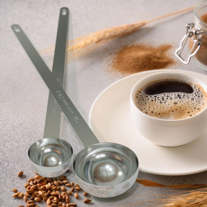 LEIFENY 2PCS 1 Tablespoon Coffee Scoop, 9" Long Handle Measuring Spoon, One tbsp (15 ml) Stainless Steel Scooper - Image 5