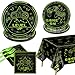 PTECDROTS Video Game Party Decorations 81Pcs Green Gaming Birthday Decorations Includes Game On Plates Napkins Tablecloth for Boys Level Up Birthday Decorations Game On Party Supplies Serve 20 - Image 2