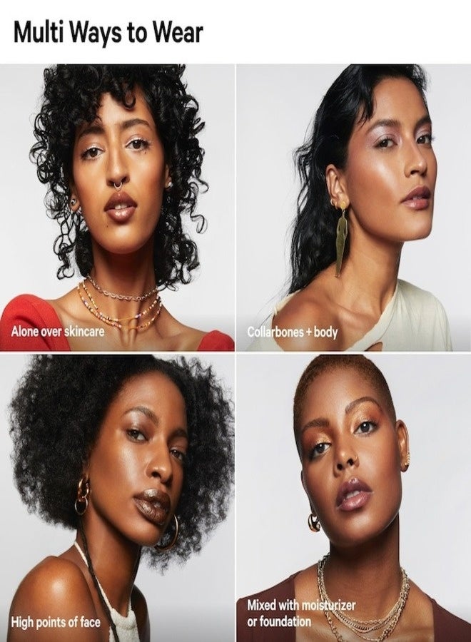 ميلك ميكب مُضيء سائل بيونيك جلو من ميلك ميك أب مع حمض الهيالورونيك - ريالييتي (برونزي لامع)، 26.8 مل | مُضيء سائل مرطب لإطلالة دافئة، متوهجة، وندية - Image 2