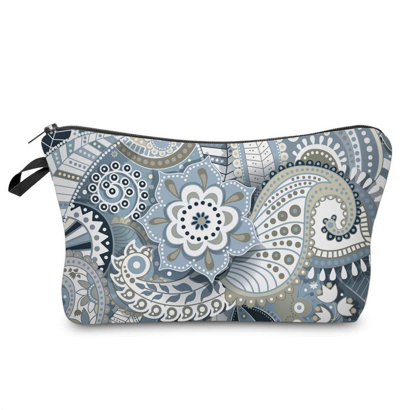 Deanfun Cosmetic Bag for Women Mandala Flowers Waterproof Makeup Bags Roomy Toiletry Pouch Travel Accessories Gifts 51559