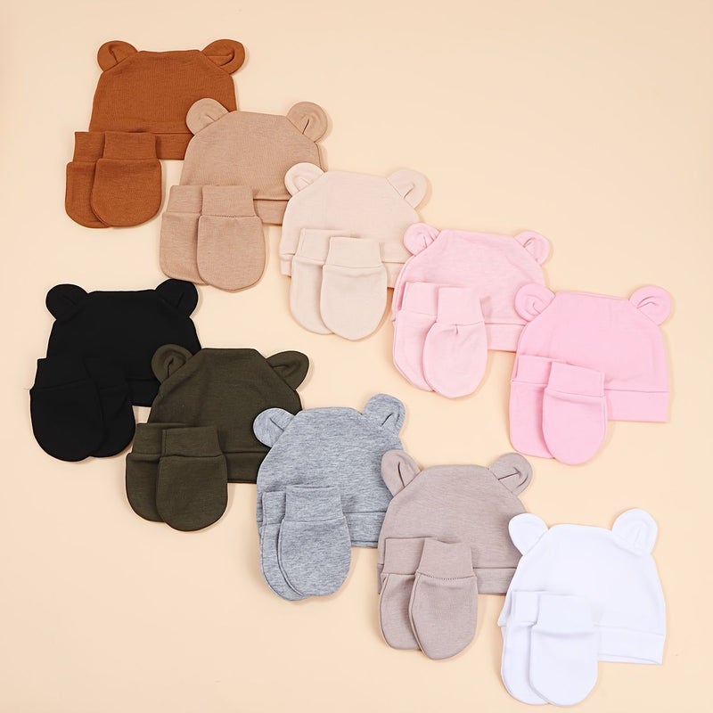 Army Green Baby Beanie and Gloves 2 Piece Set - Image 5
