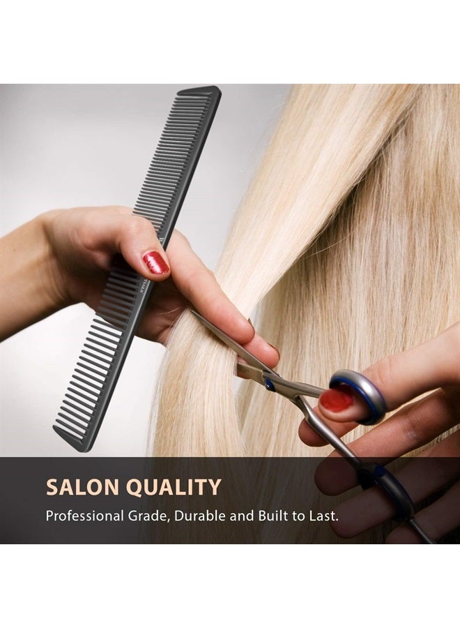 Bardeau Essentials Hair Cutting Comb (2 Pack) - Professional 8.75” Black Carbon Fiber Anti Static Chemical And Heat Resistant Hair Combs For All Hair Types For Men And Women - By Bardeau Essentials - Image 5