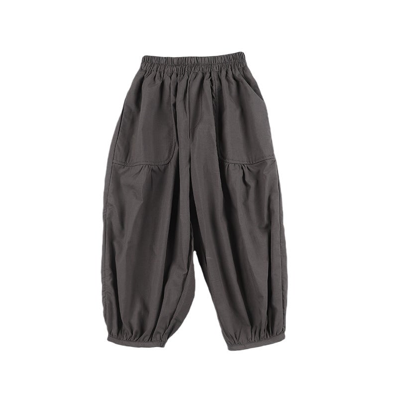 Children'S Tencel Cool Casual Pants Girls' Summer Lyocell Fiber Loose Pants - Image 1