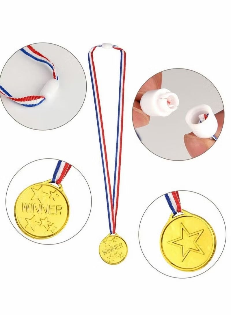 Winner Medals, 36 Pcs Plastic Medals Gold Medals for Kids with Ribbon Sports Day Medals for Children Party Favor Decorations, Sports Competition Awards - Image 5