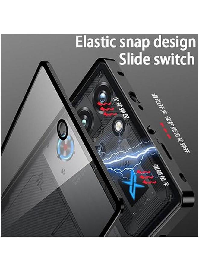 Case Compatible with ZTE Nubia Red Magic 10 Pro/10 Pro+ Case, Aluminium Alloy Metal Frame + Tempered Glass Back Cover Full Camera Lens Protection - Image 4