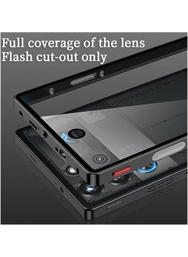 Case Compatible with ZTE Nubia Red Magic 10 Pro/10 Pro+ Case, Aluminium Alloy Metal Frame + Tempered Glass Back Cover Full Camera Lens Protection - Image 5