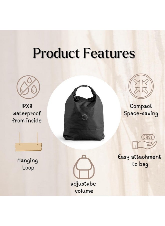 Travel Likes Me Waterproof Travel Bag - Small Pouch for Men and Women, Travelling Gear, Camping Accessories, Trekking, Hiking, Swimming, Traveller Pouches, 20l ltrs Dry Bag (Black, 20 Liters) - Image 2