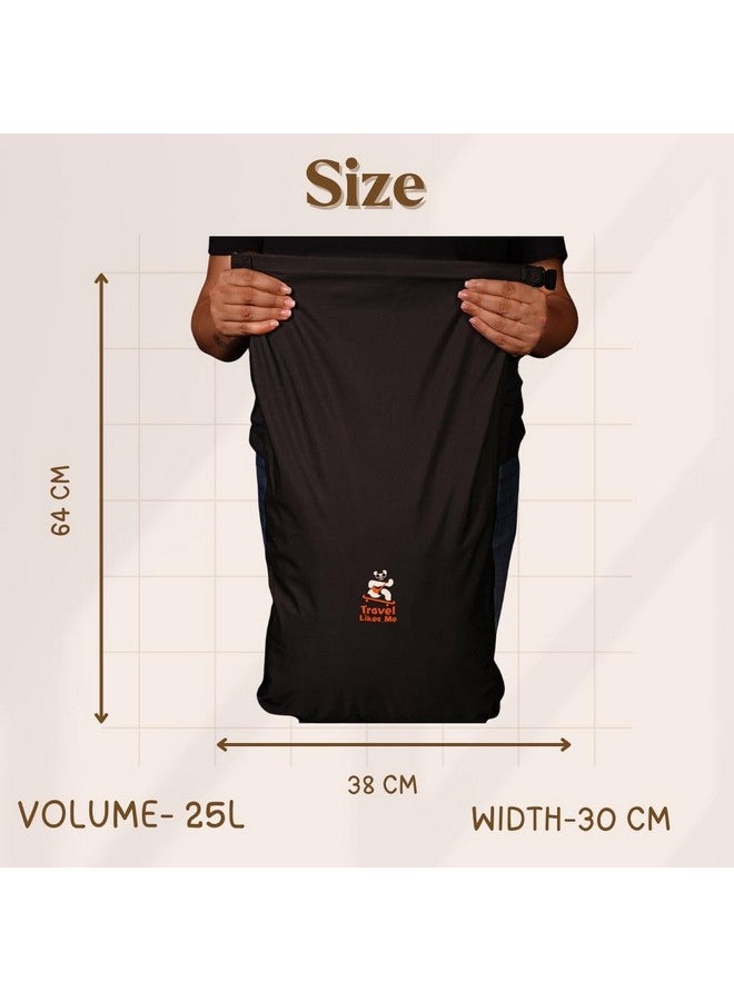 Travel Likes Me Waterproof Travel Bag - Small Pouch for Men and Women, Travelling Gear, Camping Accessories, Trekking, Hiking, Swimming, Traveller Pouches, 20l ltrs Dry Bag (Black, 20 Liters) - Image 3