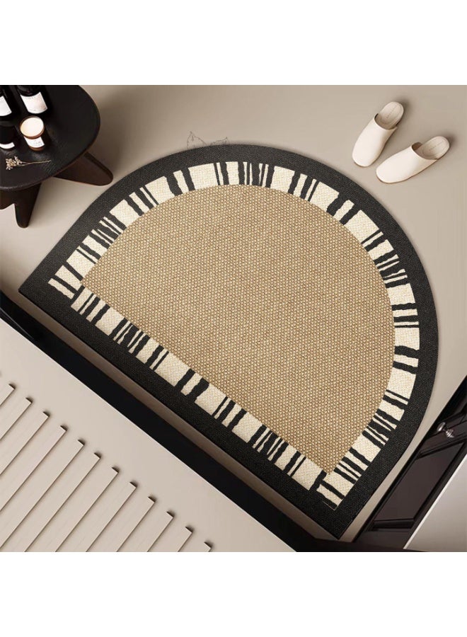 سجادة حمام دياتوم ، سجادة حمام مضادة للانزلاق وسجادة حمام جافة سريعة ، سجادة حمام ممتصة فائقة مع سجادة غير انزلاق ، سميكة ، ناعمة ، أسهل تنظيف (40 × 60 سم ، شبه دائرية) - Image 1