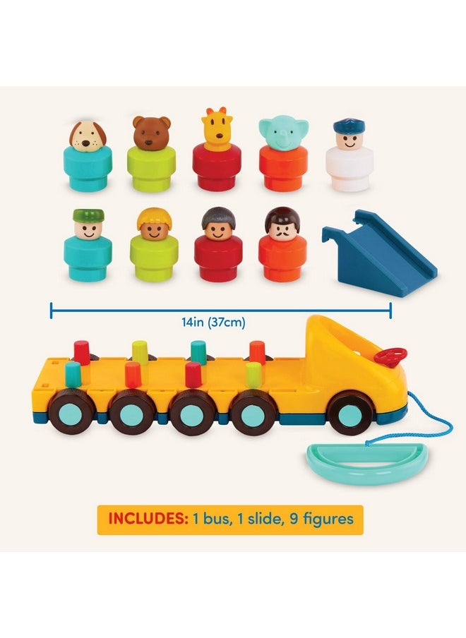 BATTAT - - Toy Bus For Toddlers - Bus Toy With Moving Parts & 9 Figures - Developmental Toy For Babies - Spinning Bus - 18 Months + - Spinning Bus - Image 1