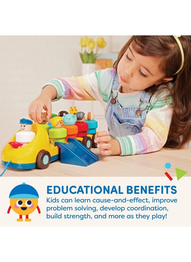 BATTAT - - Toy Bus For Toddlers - Bus Toy With Moving Parts & 9 Figures - Developmental Toy For Babies - Spinning Bus - 18 Months + - Spinning Bus - Image 1