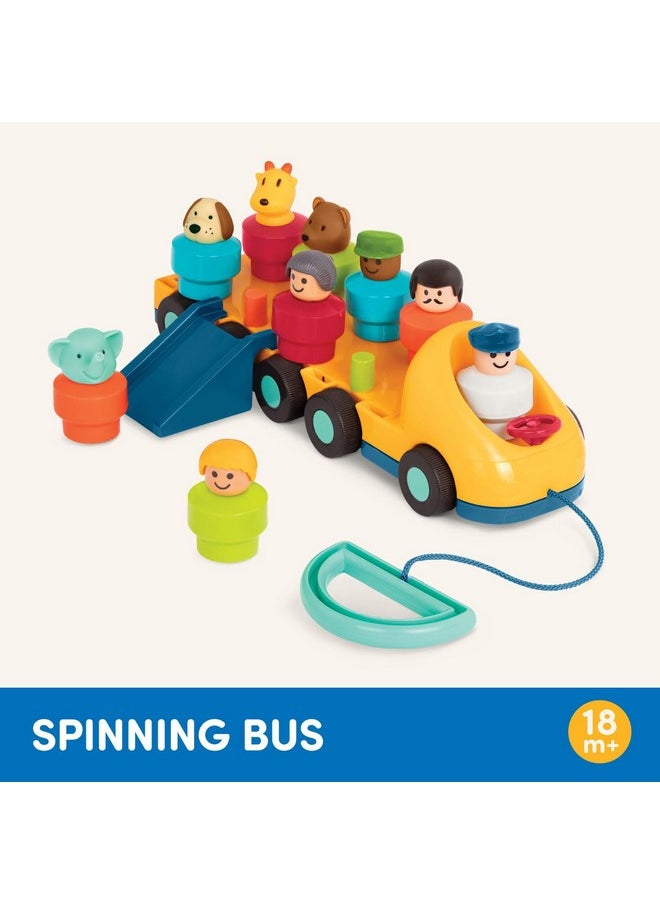 BATTAT - - Toy Bus For Toddlers - Bus Toy With Moving Parts & 9 Figures - Developmental Toy For Babies - Spinning Bus - 18 Months + - Spinning Bus - Image 1