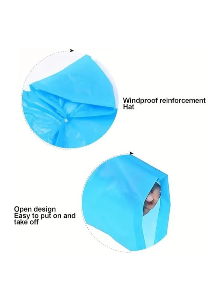 QSHOP QSHOP® Rain Ponchos Reusable Lightweight Waterproof EVA Rain Poncho for Adults Men Women  - Image 5