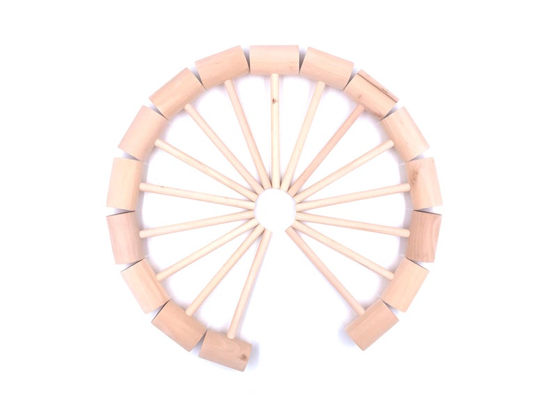 GP 16Pcs Wooden Crab Mallets German Style 775 Straight Head Wood Color 046kg