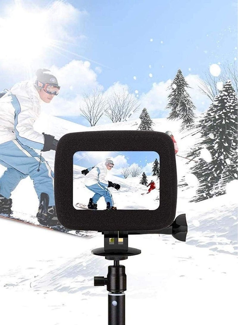 Captaintech Foam Windslayer Housing Case for Hero 10/ 9, Windscreen Windshield Windslayer Cover Muffler Housing Frame Case Compatible for Gopro Hero 10/ 9 (Black 2 Pack) - Image 4