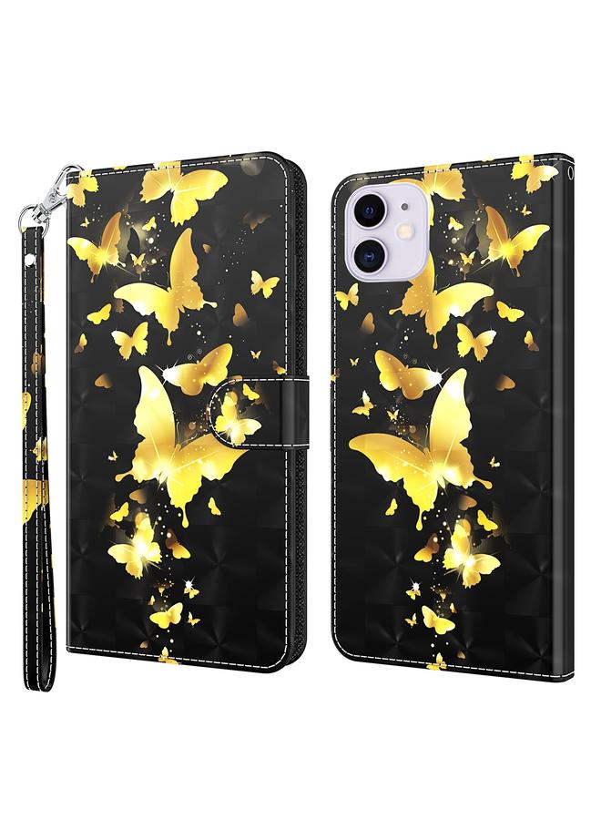 زبون جراب لهاتف iPhone 13 Pro Max بنمط رسم ثلاثي الأبعاد، جراب قلاب أفقي من مادة TPU + جلد PU مع حامل وفتحات للبطاقات ومحفظة - Image 1