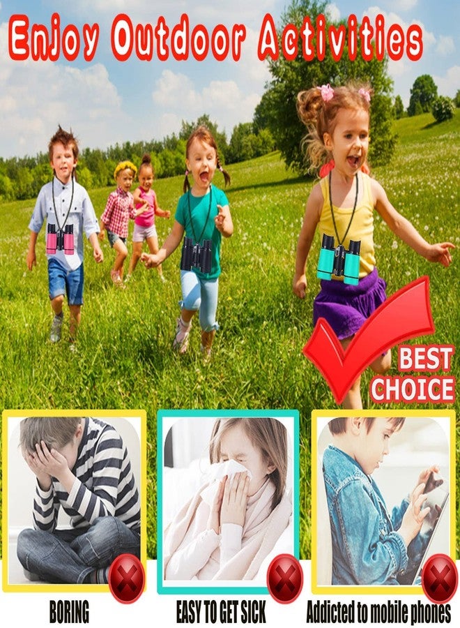 ARTOMIDE Kids Binoculars Best Gifts for 3-12 Years Boys Girls High-Resolution Optics Shockproof Mini Compact Binocuolar Toys Folding Small Telescope for Bird Watching Camping Outdoor Play - Image 3