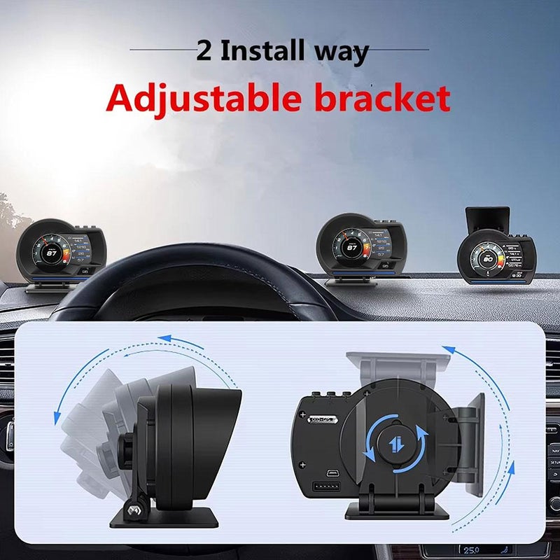 HUD Head-Up Display, OBD LCD Instrument Cluster, On-board Computer Monitoring, High-Definition Turbo Specs A501 - Image 5