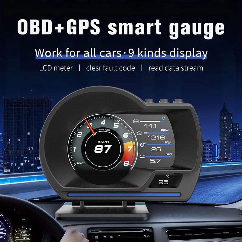 HUD Head-Up Display, OBD LCD Instrument Cluster, On-board Computer Monitoring, High-Definition Turbo Specs A501 - Image 4
