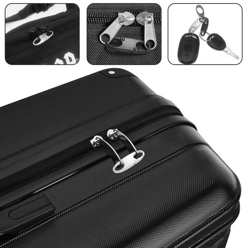 oxt Small Carabiner Clips  Mini Carabiner  Premium Carabiner Clip  Carabiner  Zipper Pull Replacement  Zipper Lock  Small Carabiner  Upgraded Smallcarabiner  Zipperclips Anti Theft (4P White) - Image 2