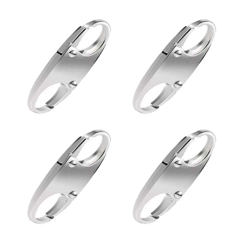 oxt Small Carabiner Clips  Mini Carabiner  Premium Carabiner Clip  Carabiner  Zipper Pull Replacement  Zipper Lock  Small Carabiner  Upgraded Smallcarabiner  Zipperclips Anti Theft (4P White) - Image 1
