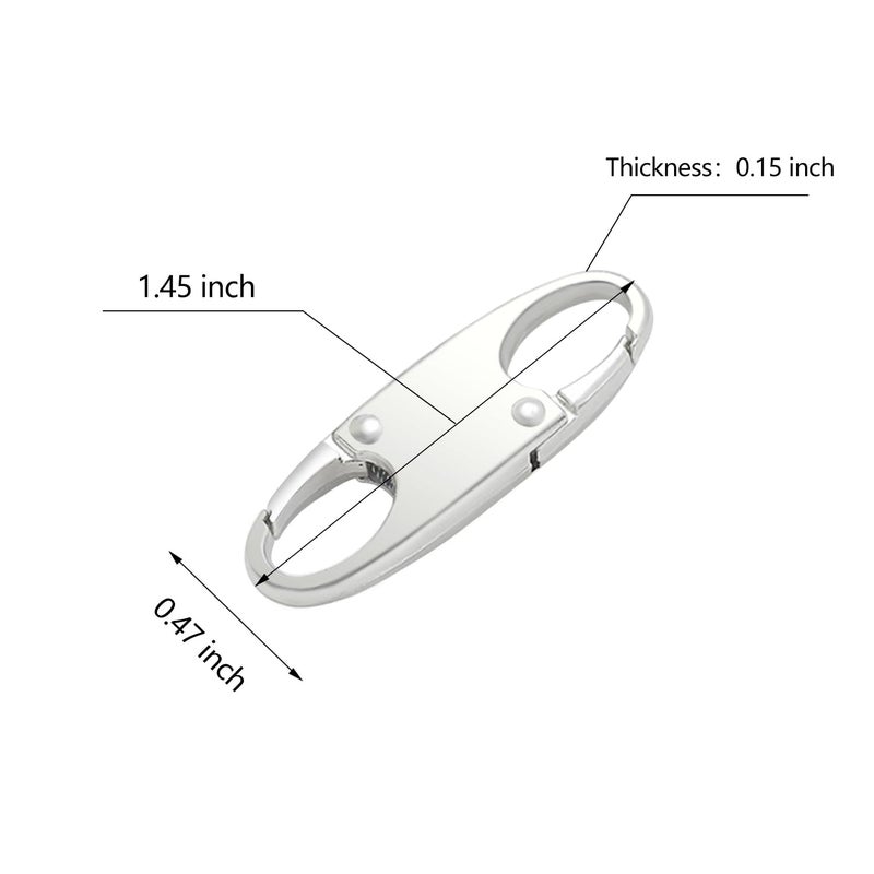 oxt Small Carabiner Clips  Mini Carabiner  Premium Carabiner Clip  Carabiner  Zipper Pull Replacement  Zipper Lock  Small Carabiner  Upgraded Smallcarabiner  Zipperclips Anti Theft (4P White) - Image 4