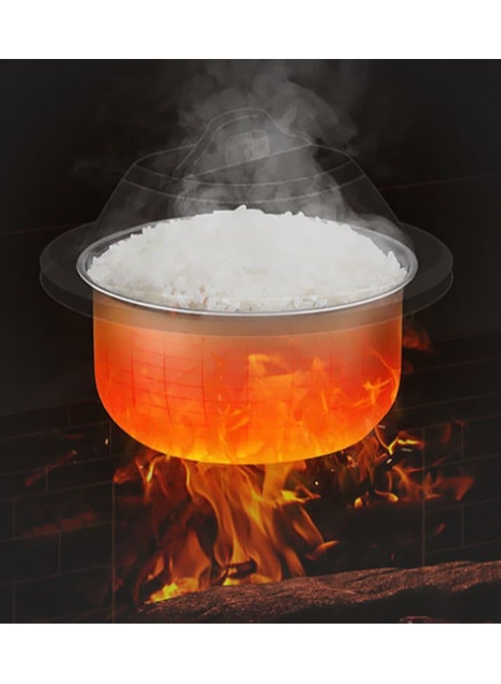 SYXUMLKLS طباخ أرز وسخان مع وعاء داخلي غير لاصق، 1.8 لتر، سهل الاستخدام، صانع أرز لزج - Image 4