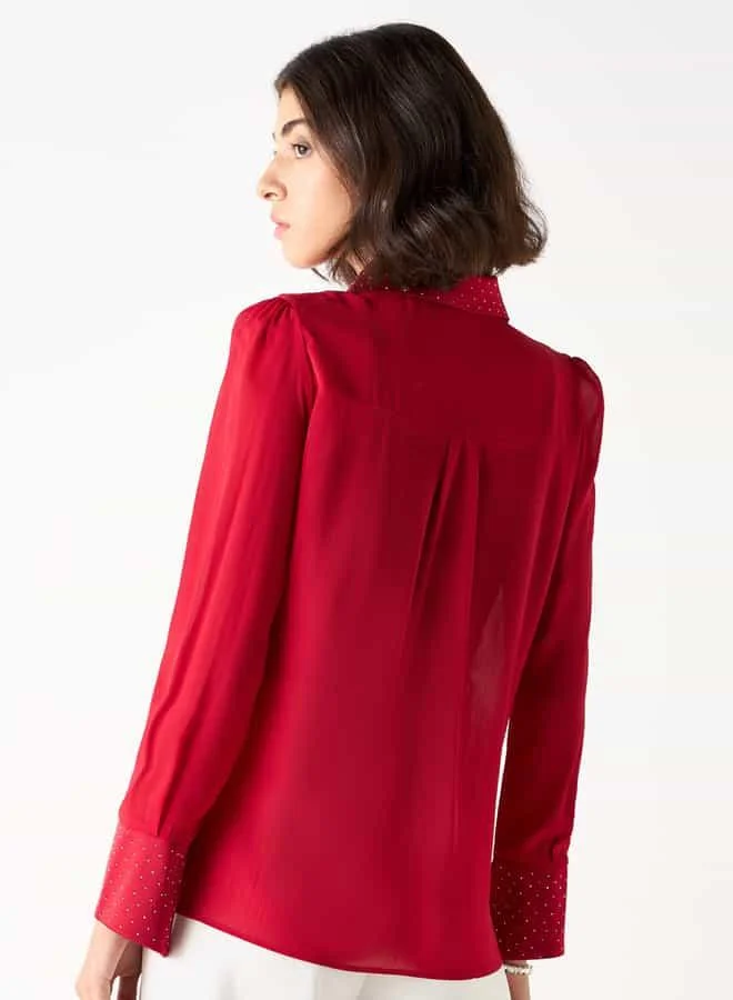 2Xtremz 2Xtremz Embellished Shirt with Long Sleeves