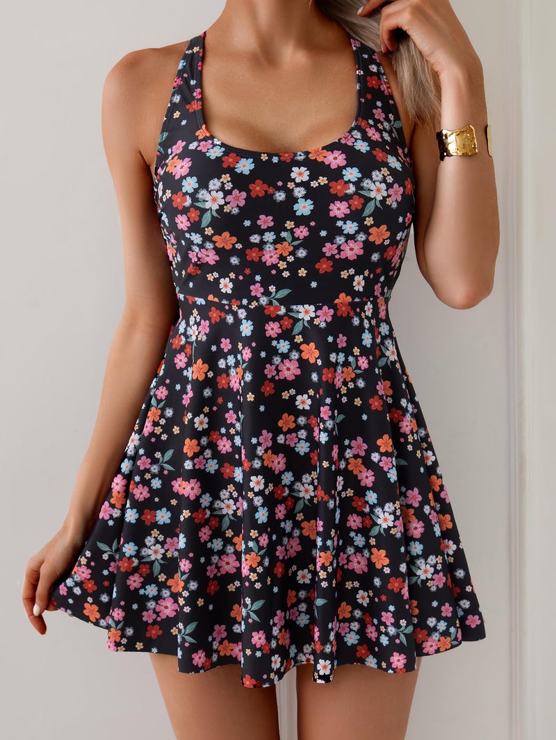 B2prity One Piece Swimdress Swimsuits for Women Tummy Control Swim Dress Cute Modest Skirt Bathing Suit - Image 5