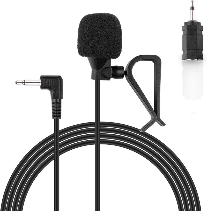 weishan Car Microphone 35mm Car Radio Mic Replacement for Pioneer Kenwood Boss JVC Sony Jensen Alpine Stereo Vehicle Head Unit Enabled Audio GPS DVD  External Hands Free Assembly Mike - Image 1