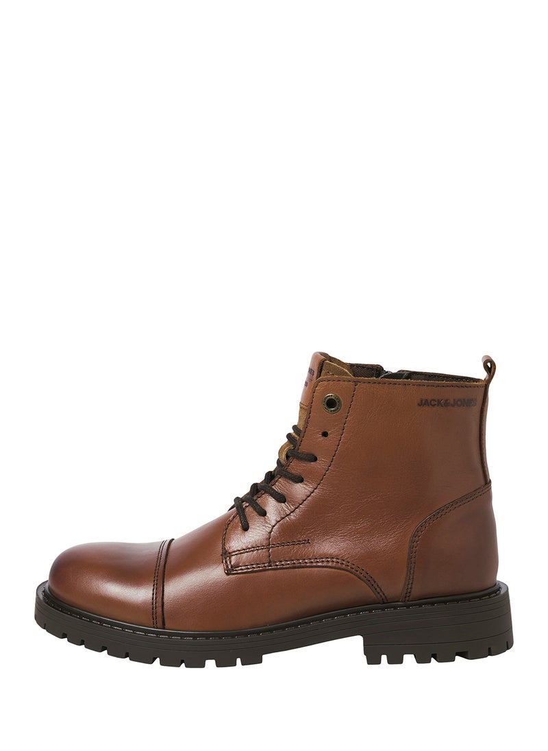 JACK & JONES Tremor Leather Lace Up Casual Boots  - Image 1