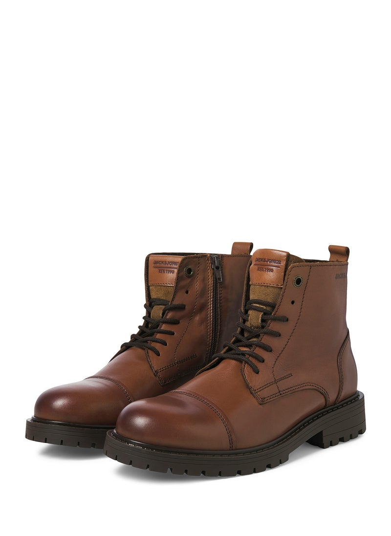 JACK & JONES Tremor Leather Lace Up Casual Boots  - Image 3