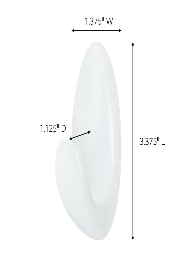 Command BATH18-6ES Organize Damage-Free Bath Towel Hook Value Pack, 6 Hooks, 6 Medium Strips - Image 2